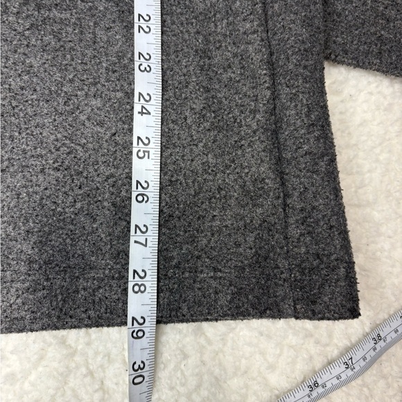 Zara Women Gray Felt Texture Short Open Peacoat - Picture 8 of 12